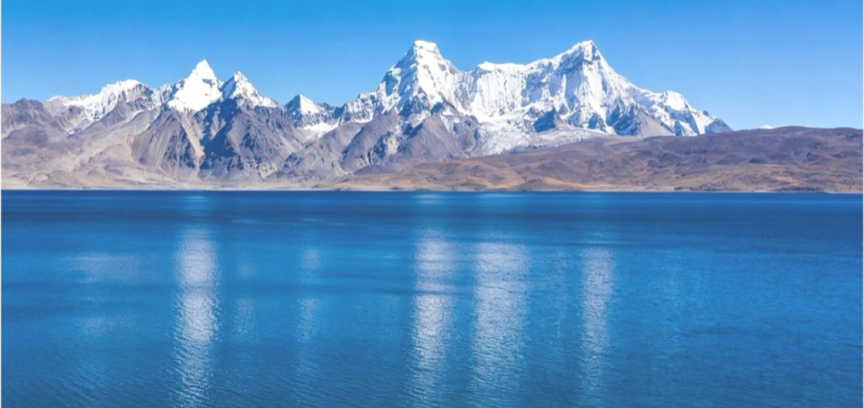 雪山与湖泊风景